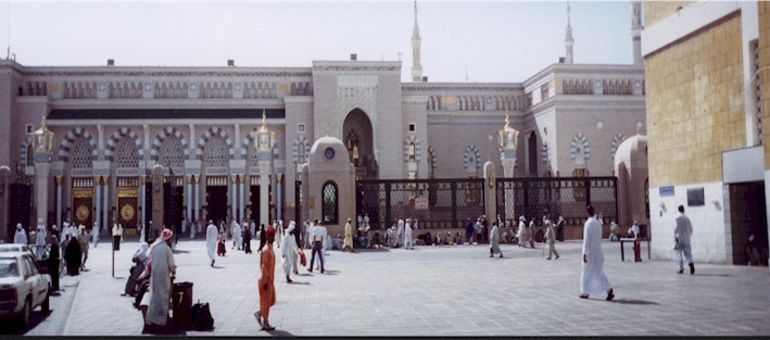 one of the entrances to the Prophet's mosque, Medina, March 2000 (pic. by me)